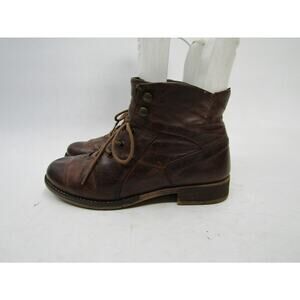 Josef Seibel Womens Size 36 EUR Brown Leather Laces Ankle Fashion Boots Booties
